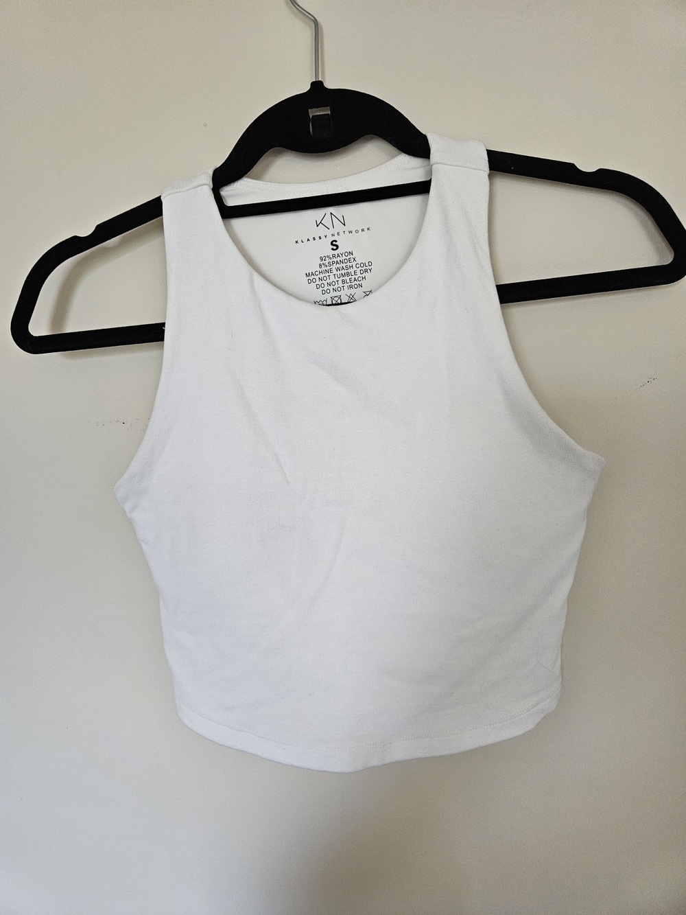 Klassy Network White Cropped Tank Crop Top
